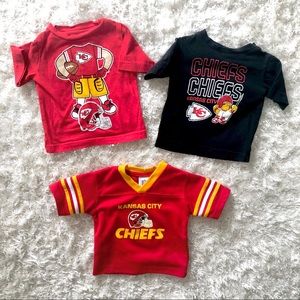 3 KC Chiefs tshirts, size 12 months